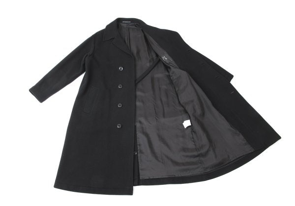 Y's 24AW Wool Mossa Left Lapel Coat Black Size 1