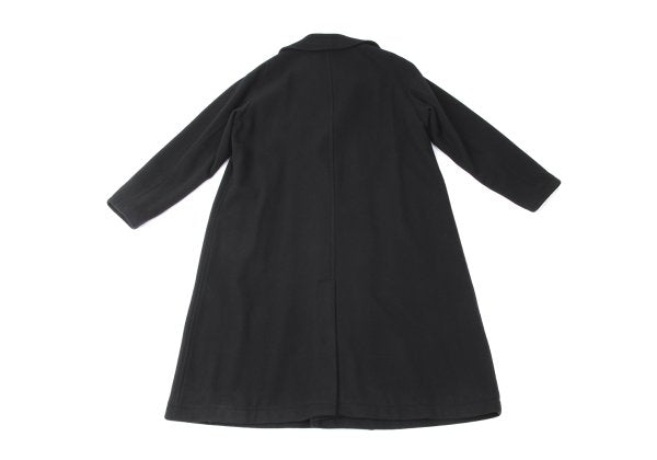 Y's 24AW Wool Mossa Left Lapel Coat Black Size 1