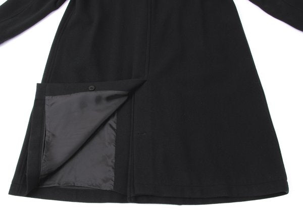 Y's 24AW Wool Mossa Left Lapel Coat Black Size 1