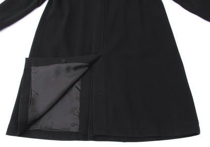 Y's 24AW Wool Mossa Left Lapel Coat Black Size 1
