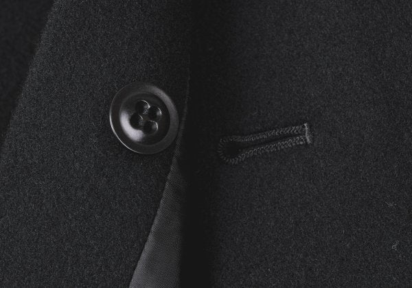 Y's 24AW Wool Mossa Left Lapel Coat Black Size 1