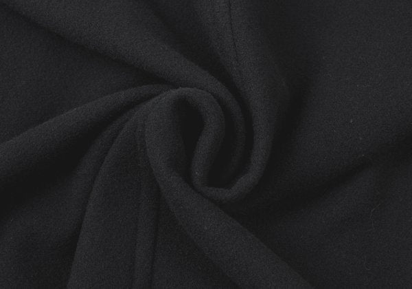 Y's 24AW Wool Mossa Left Lapel Coat Black Size 1
