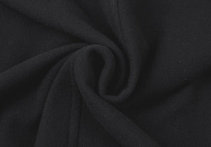 Y's 24AW Wool Mossa Left Lapel Coat Black Size 1
