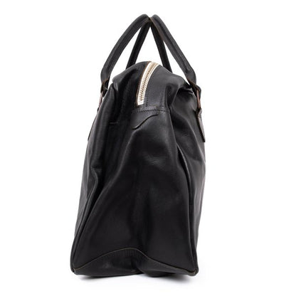 Paul Harnden Big Sports Leather Bag Black