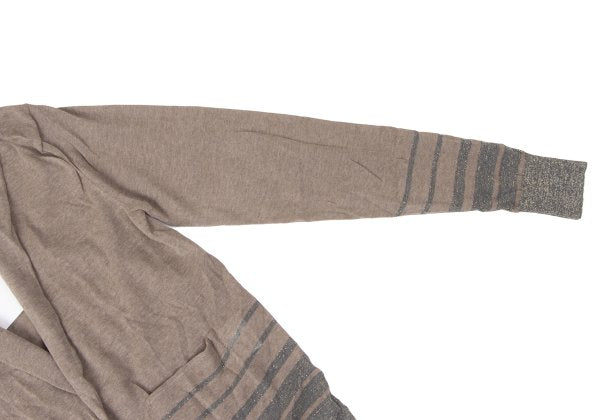 kolor 09SS Glitter Border Crinkled Cardigan Brown Size 1