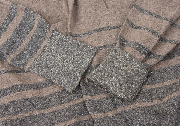 kolor 09SS Glitter Border Crinkled Cardigan Brown Size 1