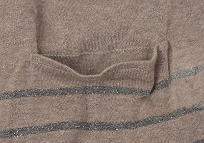 kolor 09SS Glitter Border Crinkled Cardigan Brown Size 1