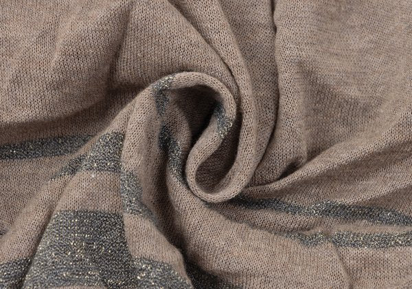 kolor 09SS Glitter Border Crinkled Cardigan Brown Size 1