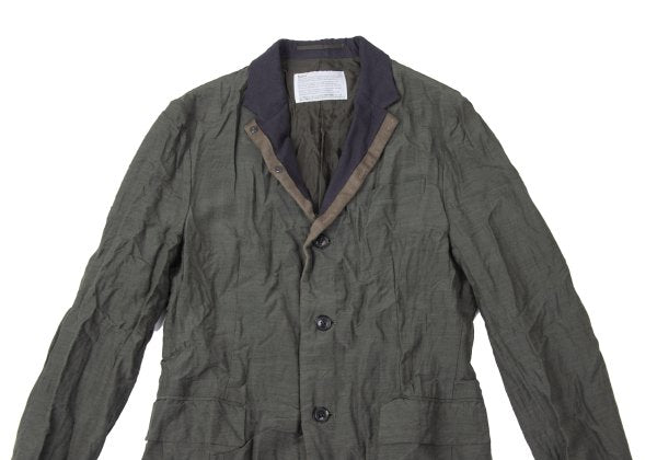 kolor 13SS Knit Layered Wrinkled Jacket Green Size 1