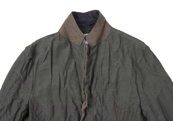 kolor 13SS Knit Layered Wrinkled Jacket Green Size 1