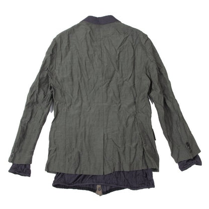 kolor 13SS Knit Layered Wrinkled Jacket Green Size 1