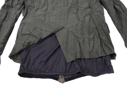 kolor 13SS Knit Layered Wrinkled Jacket Green Size 1
