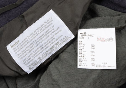 kolor 13SS Knit Layered Wrinkled Jacket Green Size 1
