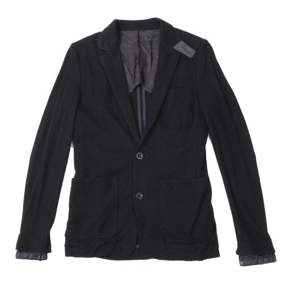 sacai Cotton Waffle Tailored Blazer Black Size 1