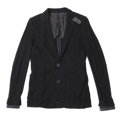 sacai Cotton Waffle Tailored Blazer Black Size 1