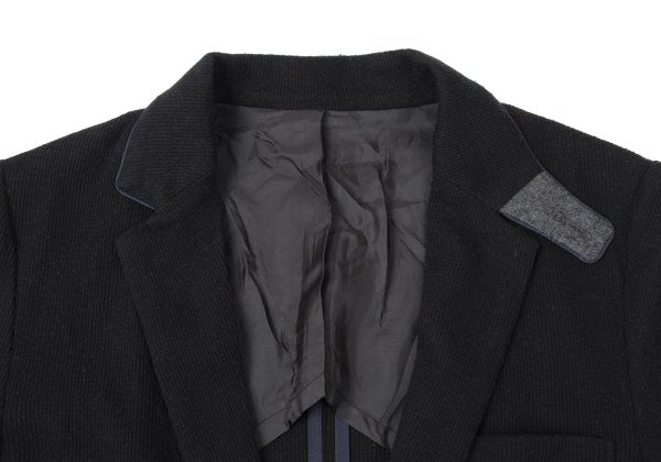 sacai Cotton Waffle Tailored Blazer Black Size 1