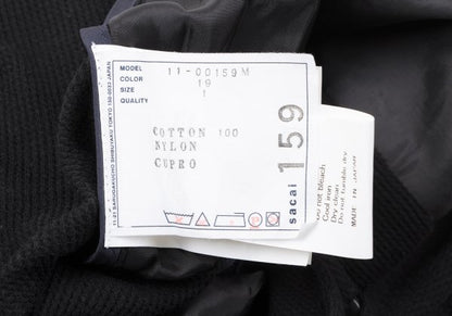 sacai Cotton Waffle Tailored Blazer Black Size 1