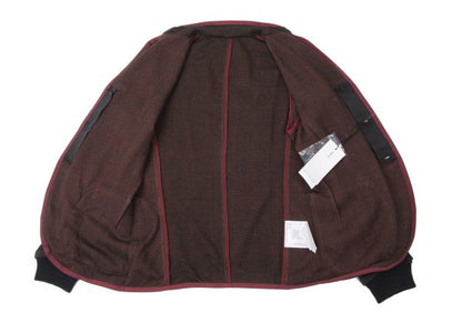 sacai Cotton Blend Check Knit Jacket Charcoal Size 1