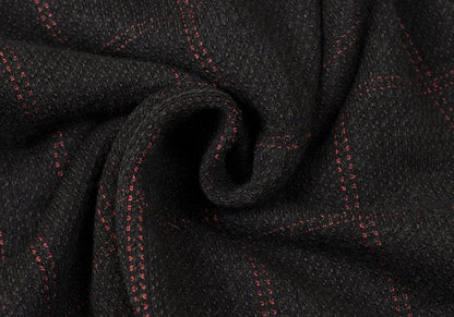 sacai Cotton Blend Check Knit Jacket Charcoal Size 1