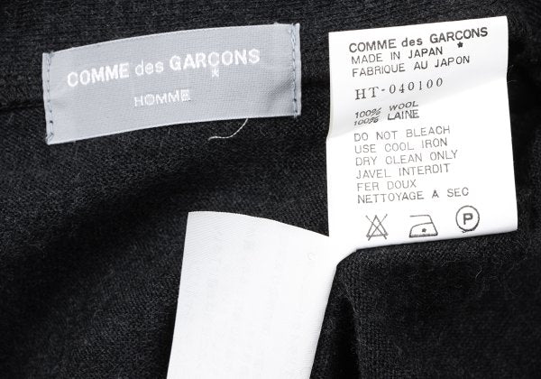 COMME des GARCONS HOMME Wool Knit Cardigan Dark Gray Size L