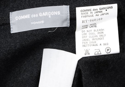 COMME des GARCONS HOMME Wool Knit Cardigan Dark Gray Size L