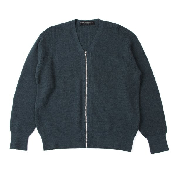 COMME des GARCONS HOMME PLUS Wool Zip Cardigan Blue Size M