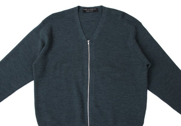 COMME des GARCONS HOMME PLUS Wool Zip Cardigan Blue Size M