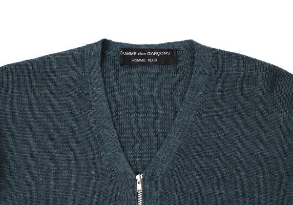 COMME des GARCONS HOMME PLUS Wool Zip Cardigan Blue Size M