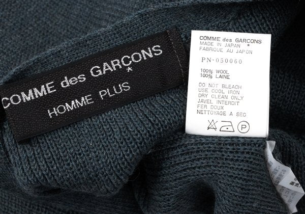 COMME des GARCONS HOMME PLUS Wool Zip Cardigan Blue Size M