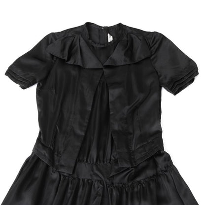COMME des GARCONS 05AW Silk Tiered Panel Dress Black Size L