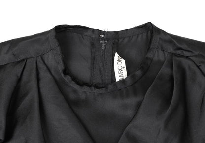 COMME des GARCONS 05AW Silk Tiered Panel Dress Black Size L
