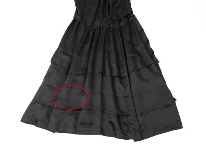 COMME des GARCONS 05AW Silk Tiered Panel Dress Black Size L