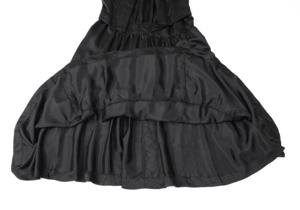 COMME des GARCONS 05AW Silk Tiered Panel Dress Black Size L