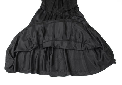 COMME des GARCONS 05AW Silk Tiered Panel Dress Black Size L