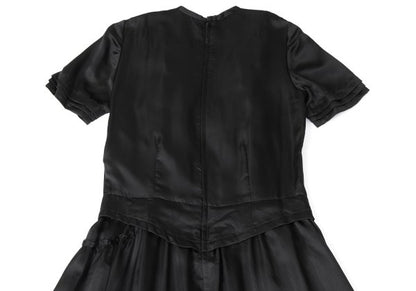 COMME des GARCONS 05AW Silk Tiered Panel Dress Black Size L