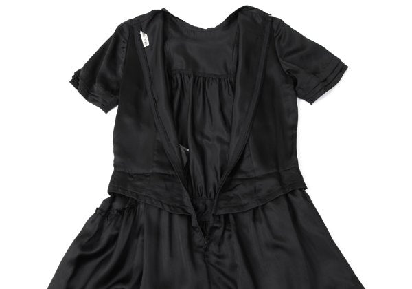 COMME des GARCONS 05AW Silk Tiered Panel Dress Black Size L