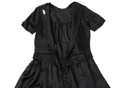 COMME des GARCONS 05AW Silk Tiered Panel Dress Black Size L