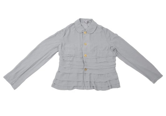 COMME des GARCONS Poly Garment Dye Tiered Jacket Gray Size L