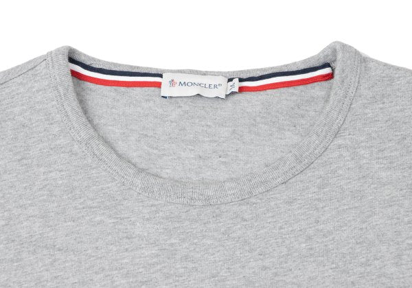 MONCLER Cotton Logo Patch Pocket T-Shirt Gray Size M