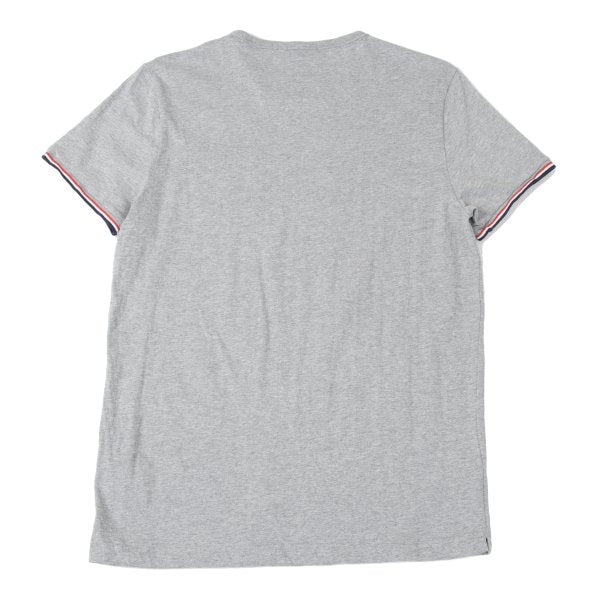 MONCLER Cotton Logo Patch Pocket T-Shirt Gray Size M