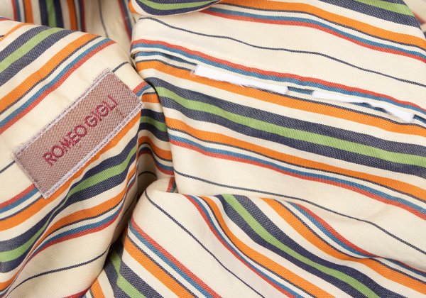 ROMEO GIGLI Multi Stripe Short Sleeve T-Shirt Multi Size M