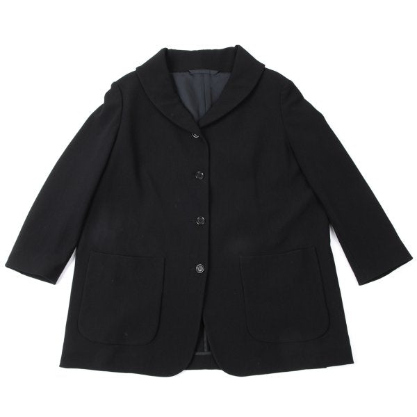 ROMEO GIGLI Nylon Twill Weave Shawl Jacket Black Size 9AT