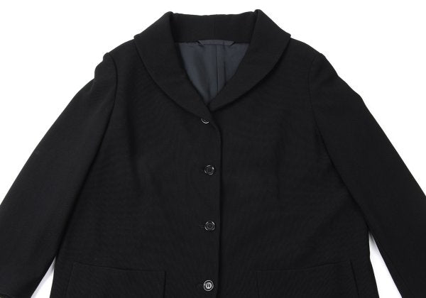 ROMEO GIGLI Nylon Twill Weave Shawl Jacket Black Size 9AT