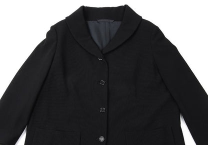 ROMEO GIGLI Nylon Twill Weave Shawl Jacket Black Size 9AT