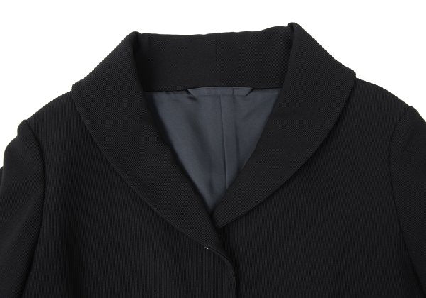 ROMEO GIGLI Nylon Twill Weave Shawl Jacket Black Size 9AT