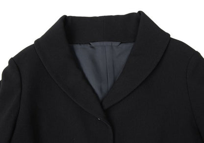 ROMEO GIGLI Nylon Twill Weave Shawl Jacket Black Size 9AT