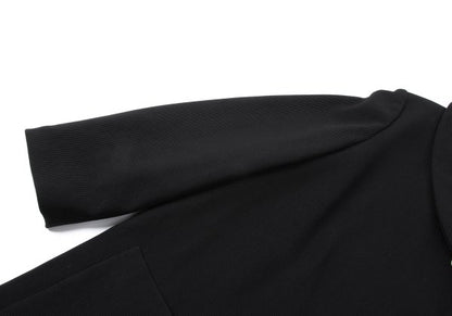 ROMEO GIGLI Nylon Twill Weave Shawl Jacket Black Size 9AT