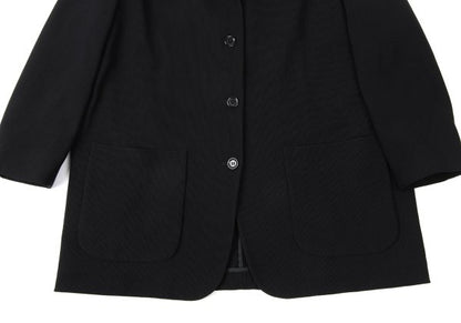 ROMEO GIGLI Nylon Twill Weave Shawl Jacket Black Size 9AT