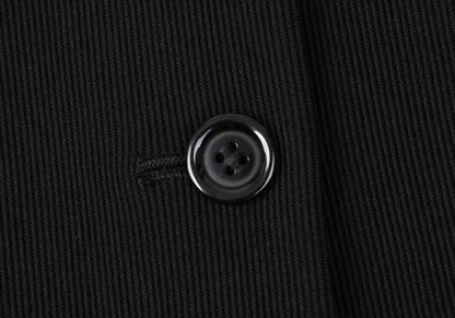 ROMEO GIGLI Nylon Twill Weave Shawl Jacket Black Size 9AT