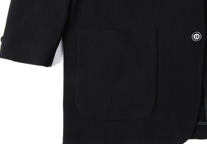 ROMEO GIGLI Nylon Twill Weave Shawl Jacket Black Size 9AT